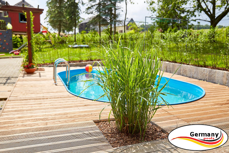 Pool Komplettset als Rundpool, Ovalpool und Achtformpool, oval und achtform Stahlwandpool Stahlwandbecken Swimmingpool ohne Betonarbeiten mit Pool.Net einbauen. Pools